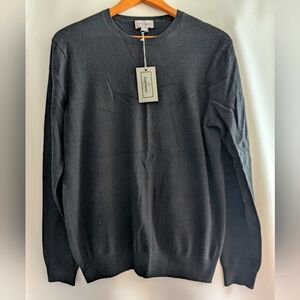 Cashmeren Cashmere Black Crew Neck Knit Pullover Sweater - L